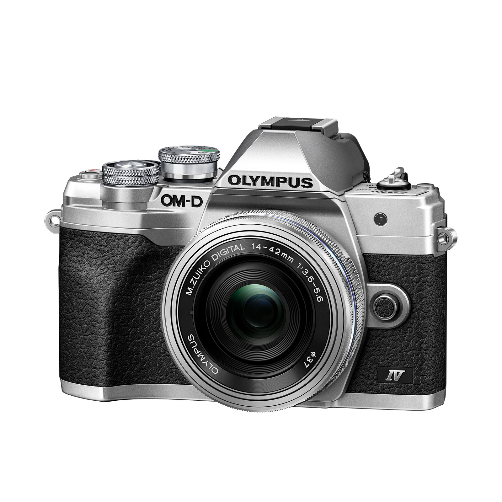45453500533211 Olympus OM-D E-M10 Mark IV Silver + M.Zuiko Digital ED 14-42mm f/3.5-5.6 EZ – Image 1