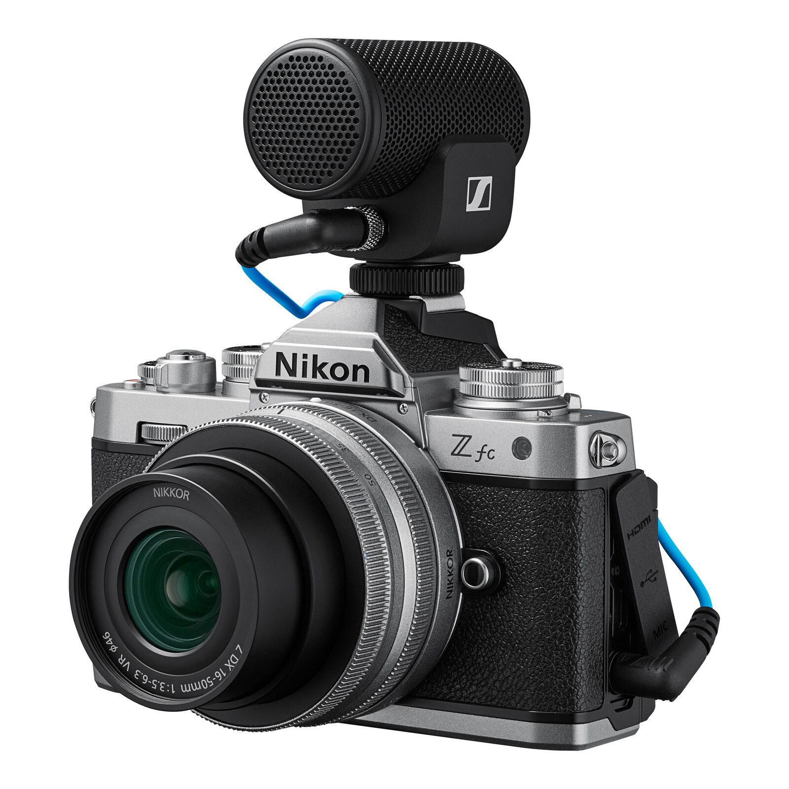 4960759907998 (2) Nikon Z fc Silver/Black + NIKKOR Z DX 16-50 mm f/3.5-6.3 VR Vlogger Kit – Image 1