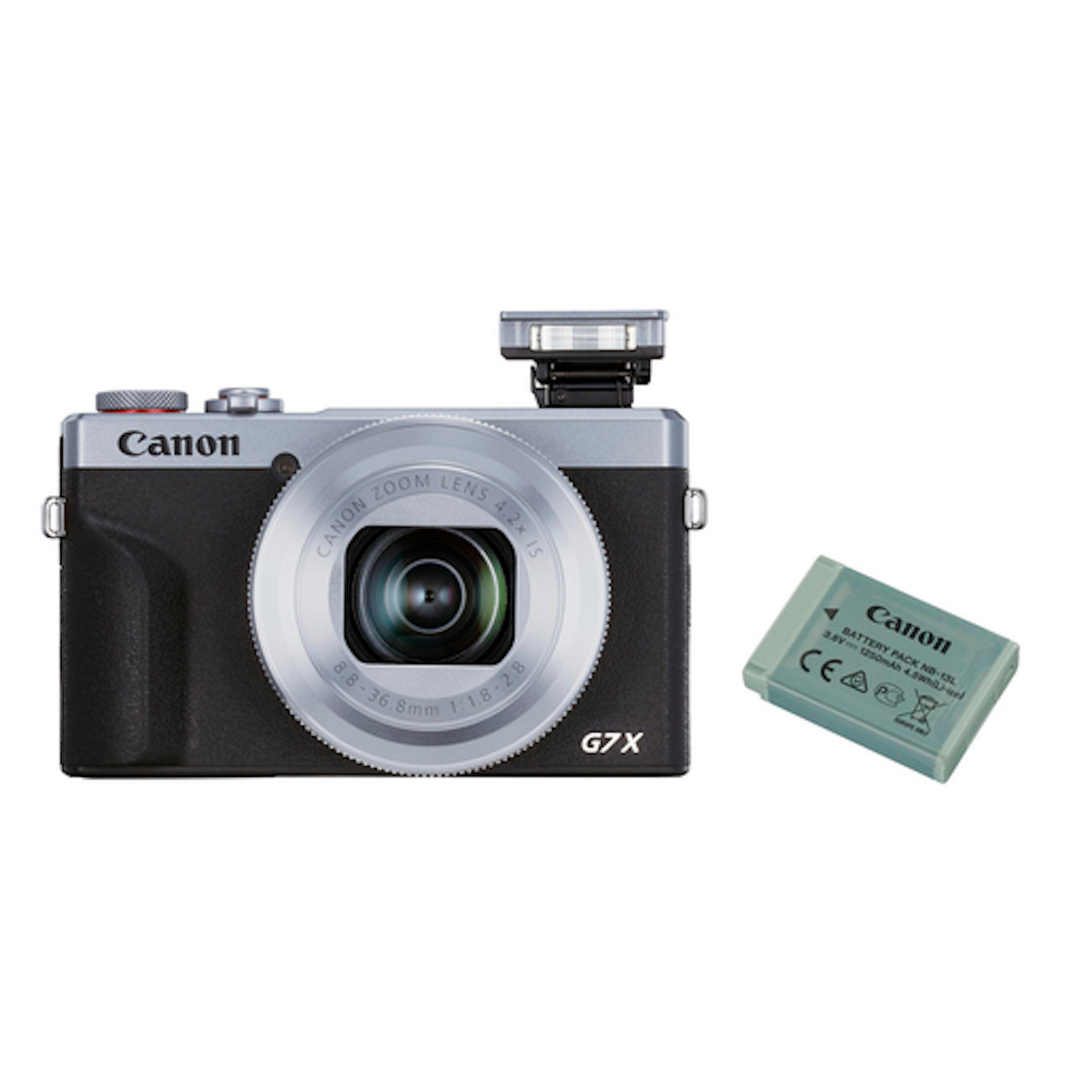 8714574664057 (1) Canon PowerShot G7X Mark III Silver Battery Kit – Image 1