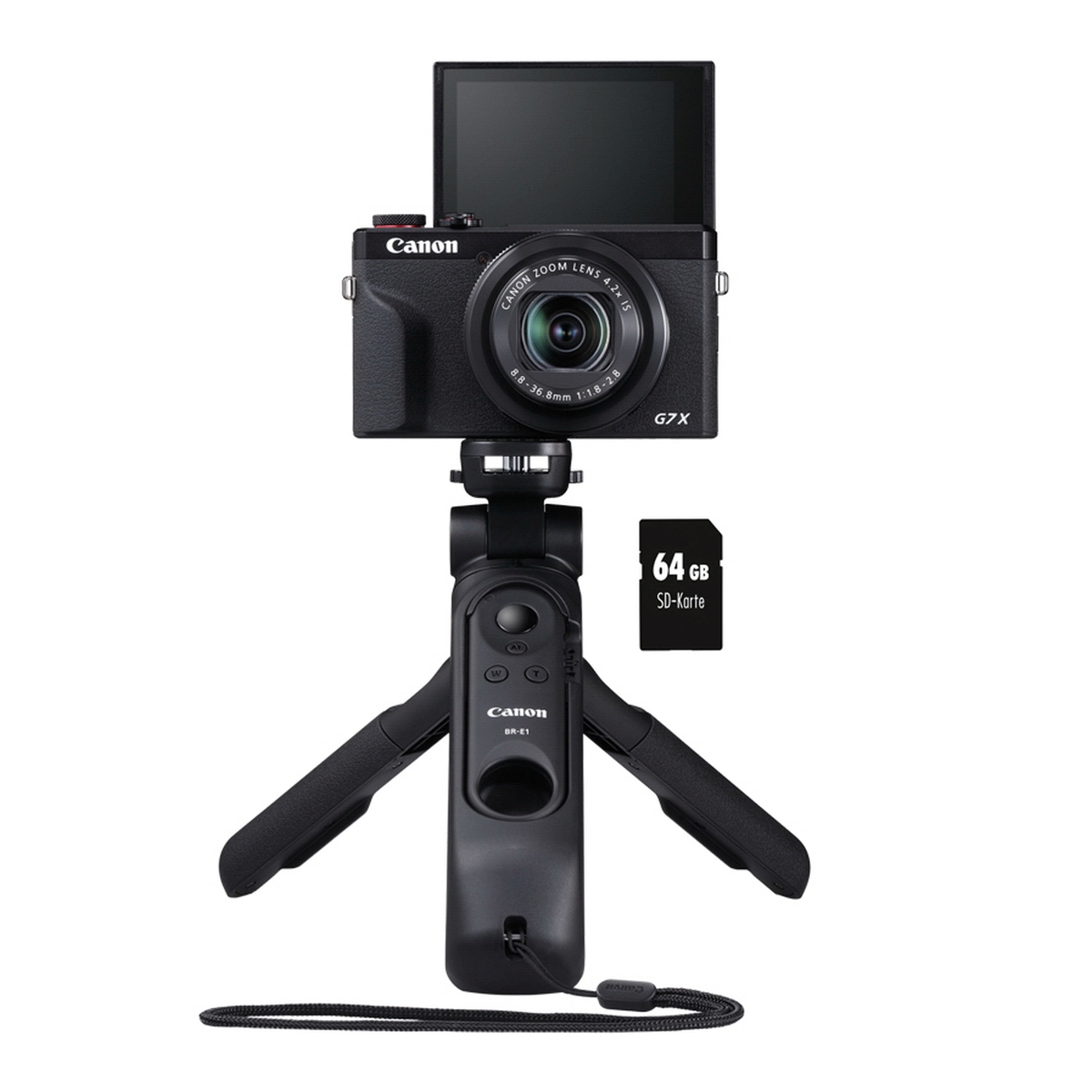 8714574664910 (1) Canon Powershot G7X Mark III Black Vlogger Kit (incl 64 GB SD card) – Image 1