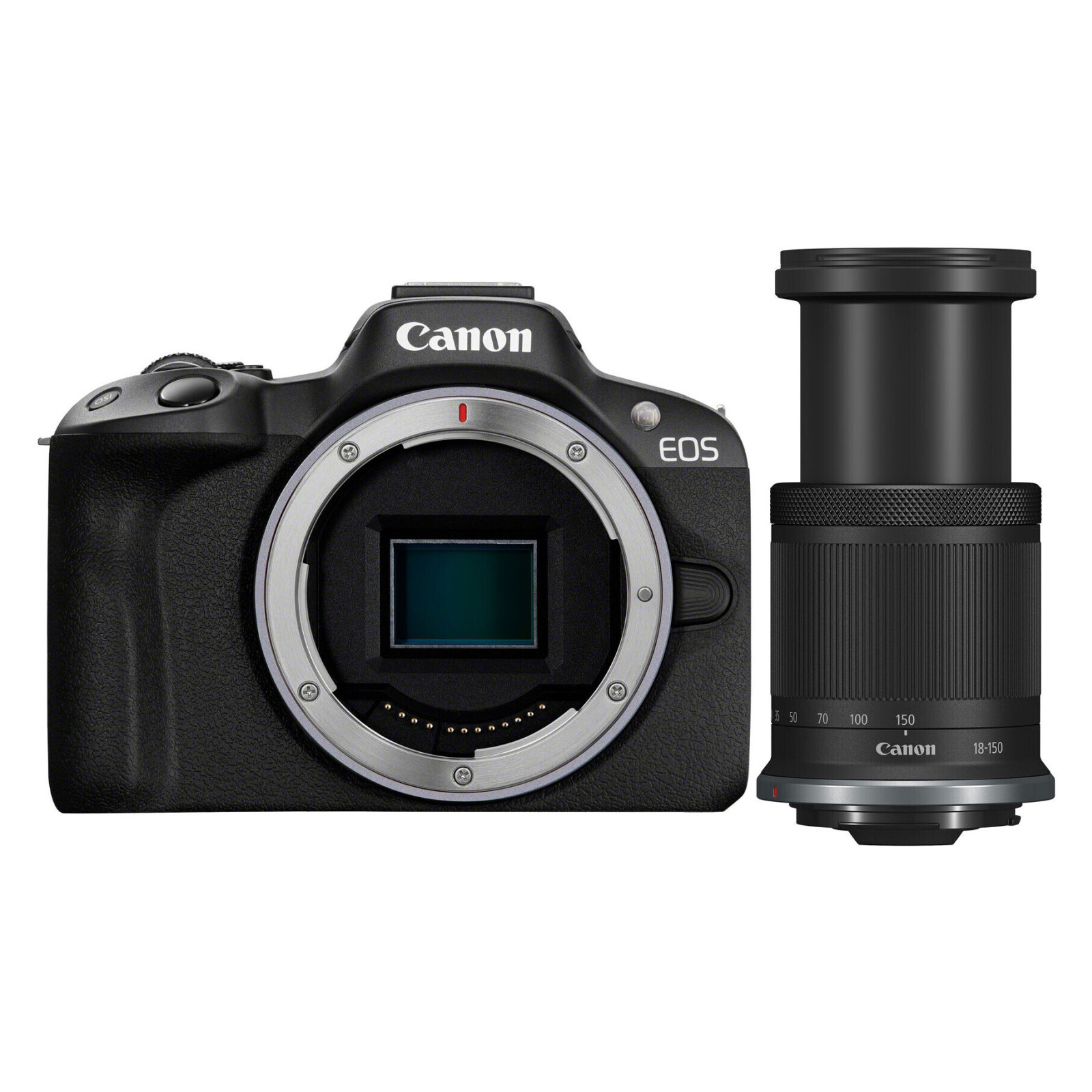 87145746844755 Canon EOS R50 Black + Canon RF-S 18-150mm f/3.5-6.3 IS STM – Image 1