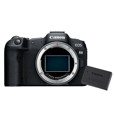 87145746888551 Canon EOS R8 Body + LP-E17 Battery – Image 1